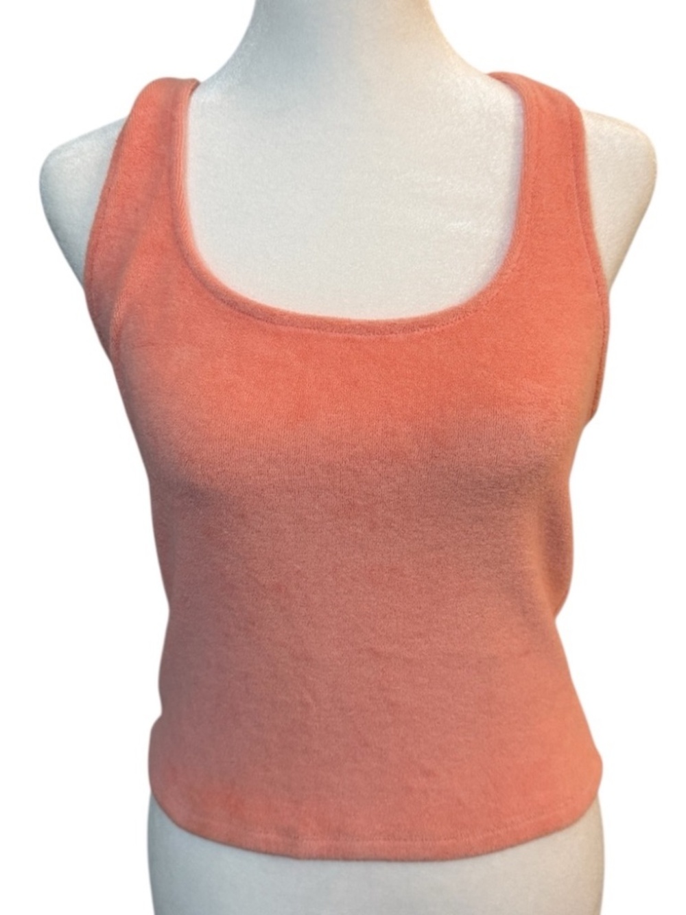 Victoria’s Secret On Point Tank Top S Peach Terry Racerback Soft Stretchy Beach‎